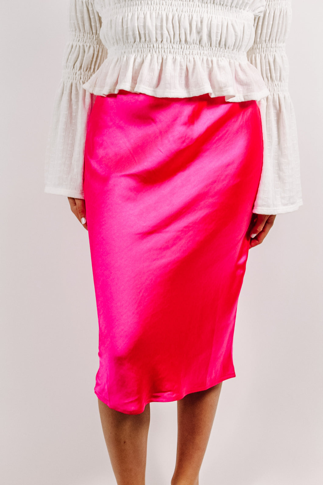 Bias satin midi outlet skirt maeve